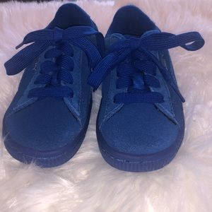 Blue Puma Suede Kids Sneakers